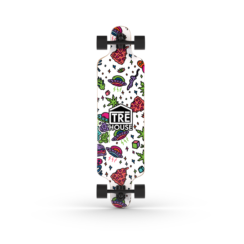 TRE House - Longboard Deck Assembled - 10"