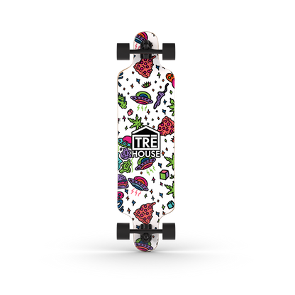 TRE House - Longboard Deck Assembled - 10"