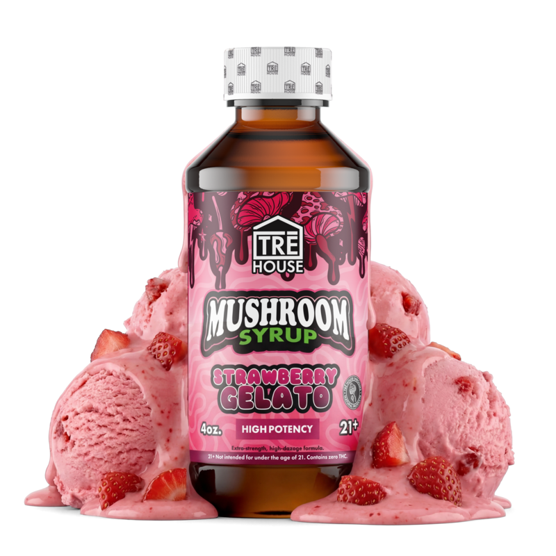 High-Potency Mushroom Syrup - Strawberry Gelato - 4oz - (6 Pack)