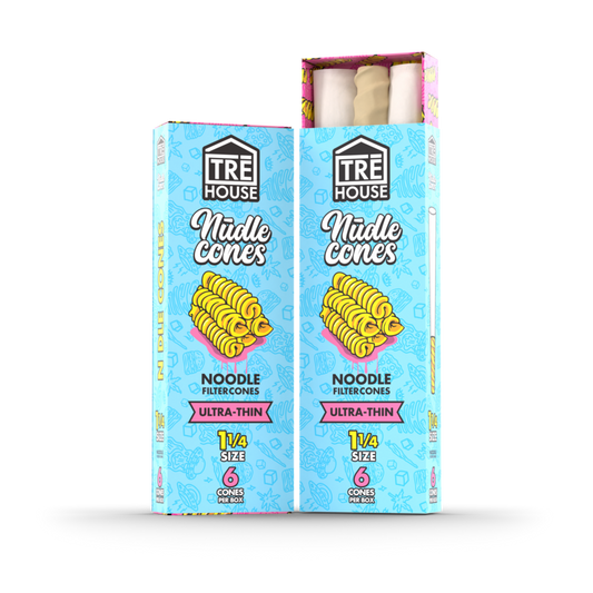 Pre Roll Cones - Nudle Cones - 6 Pack - 1 1/4" - Ultra Thin - (24 Pack)