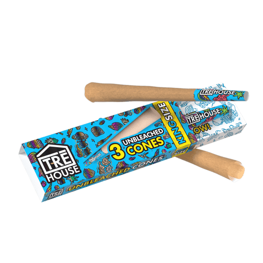 Pre Roll Cones - 3 Pack - King Size Slim - Unbleached - (24 Pack)