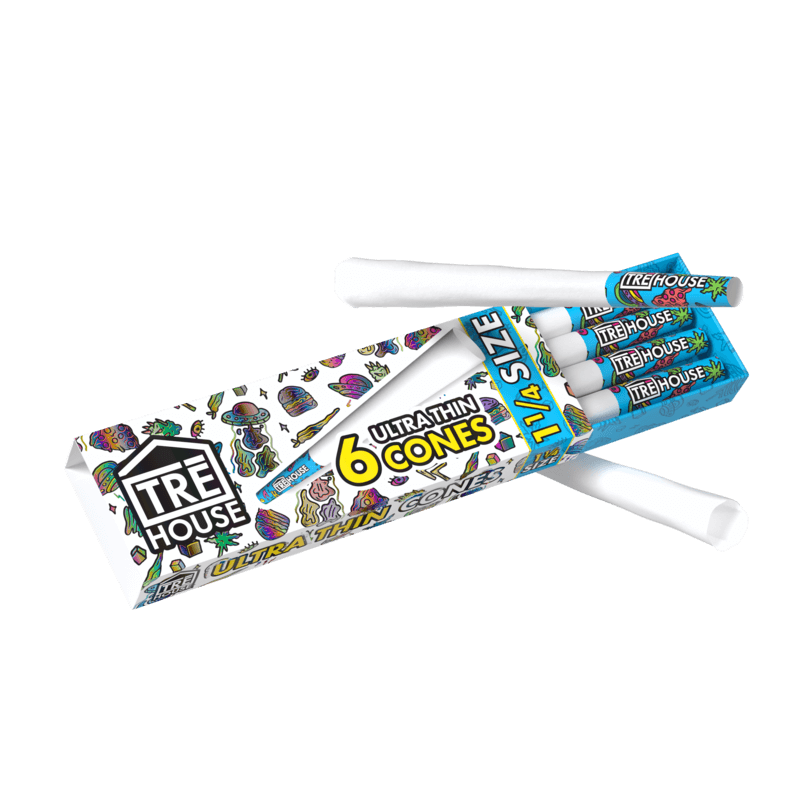 Pre Roll Cones - 6 Pack - 1 1/4" - Ultra Thin - (24 Pack)