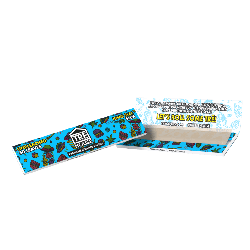 Premium Rolling Papers - King Size Slim - Unbleached - (50 Pack)