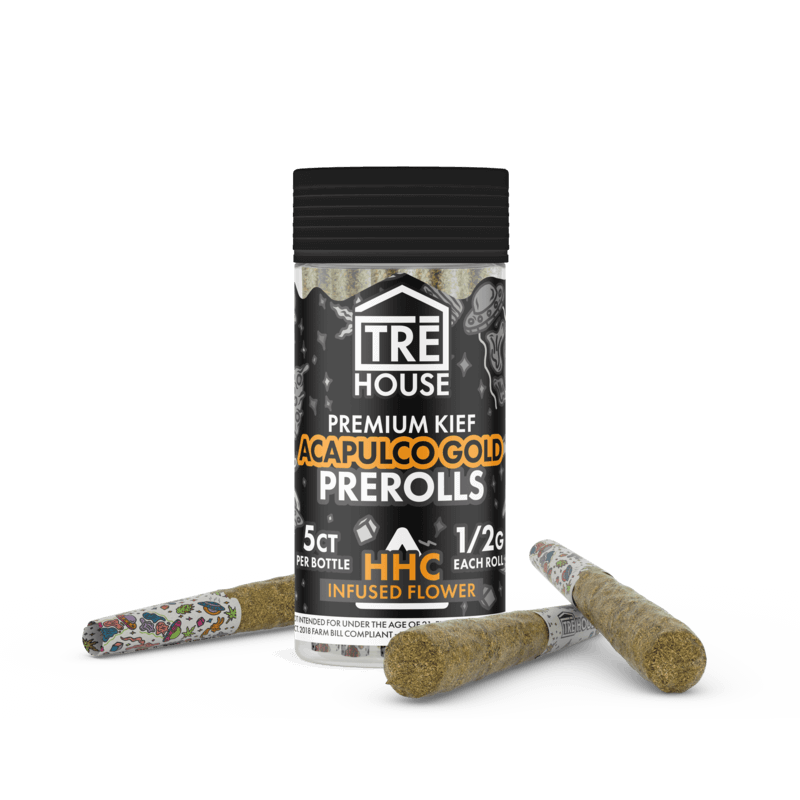 Preroll - Acapulco Gold - HHC Infused Flower - 5ct - (8 Pack)