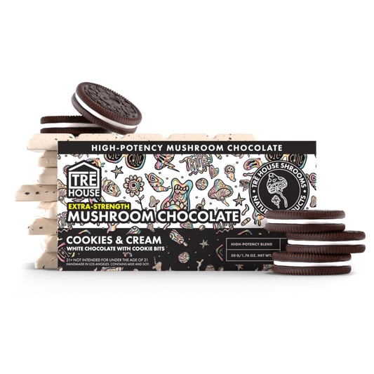 Extra Strength Chocolate Bar - Cookies & Cream - Magic Mushrooms - (10 Pack)