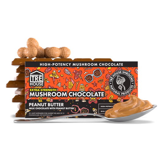 Extra Strength Chocolate Bar - Peanut Butter - Magic Mushrooms - (10 Pack)