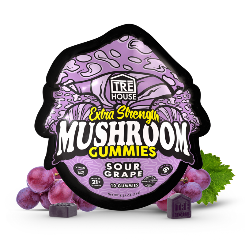 Extra Strength Gummies - Magic Mushroom - Sour Grape (10 Pack)
