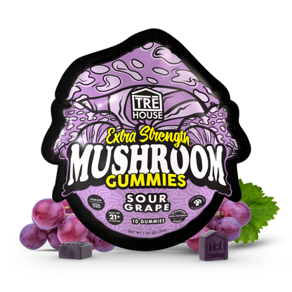 Extra Strength Gummies - Magic Mushroom - Sour Grape (10 Pack)