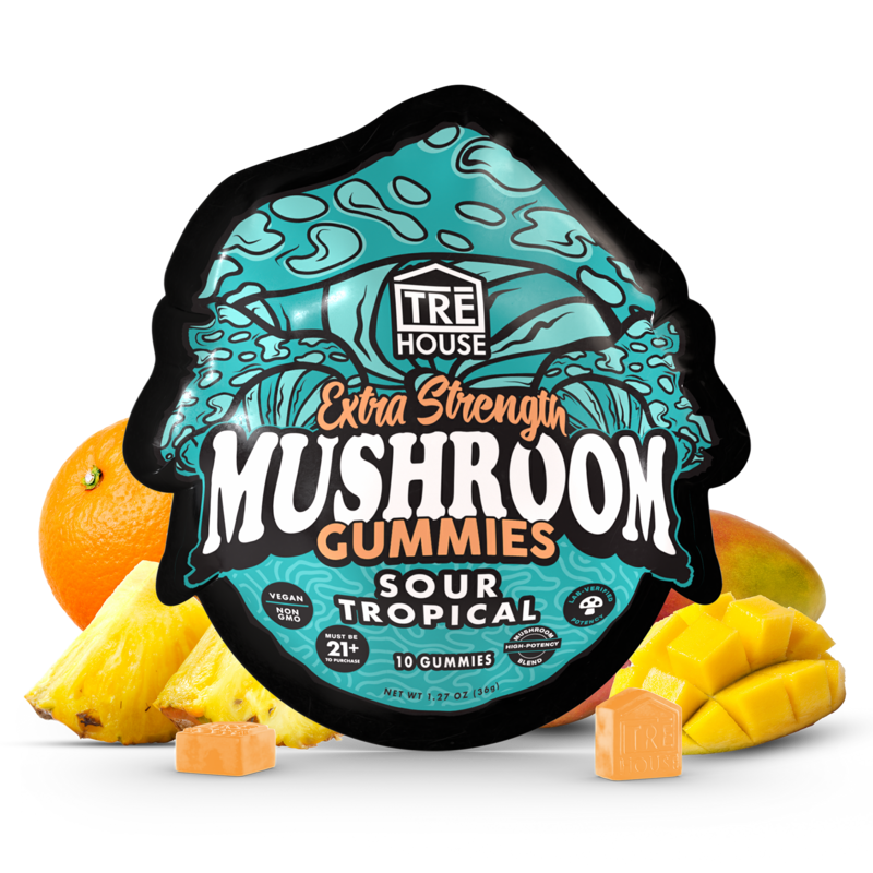 Extra Strength Gummies - Magic Mushroom - Sour Tropical (10 Pack)