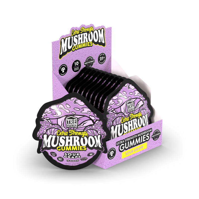 Extra Strength Gummies - Magic Mushroom - Sour Grape (10 Pack)