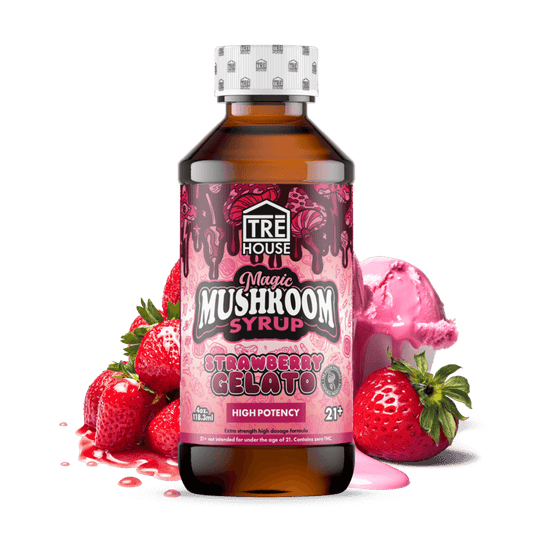 Magic Mushroom Syrup - Strawberry Gelato - 4oz - (6 Pack)