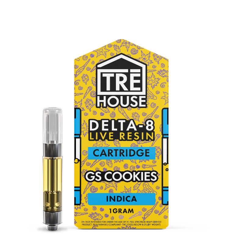 Cartridges - GS Cookies - Indica - Live Resin - Delta 8 - (5 Pack)