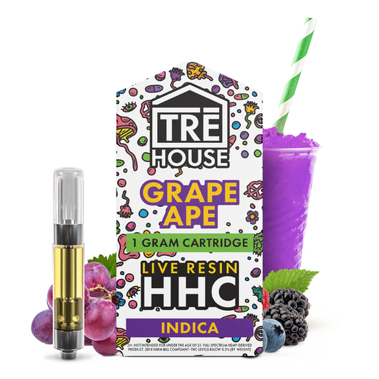 Cartridges - Grape Ape - Live Resin - HHC - 1 Grams - (5 Pack)