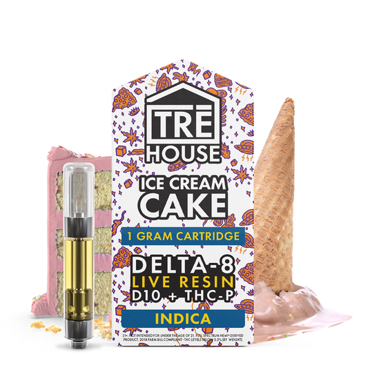 Cartridges - Ice Cream Cake - Live Resin - Delta 8 - (5 Pack)