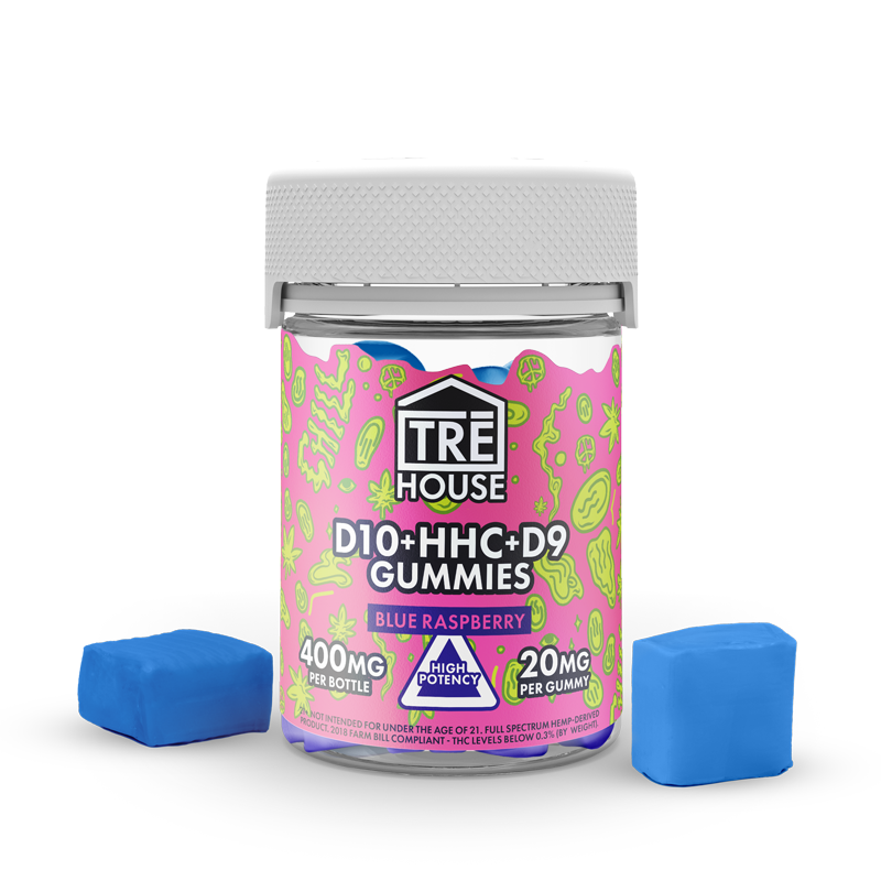 Gummies - Delta 10 w/ HHC & Delta 9 - Blue Raspberry - 20ct - (6 Pack)