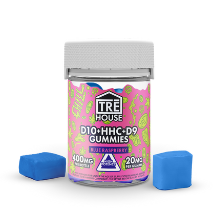 Gummies - Delta 10 w/ HHC & Delta 9 - Blue Raspberry - 20ct - (6 Pack)