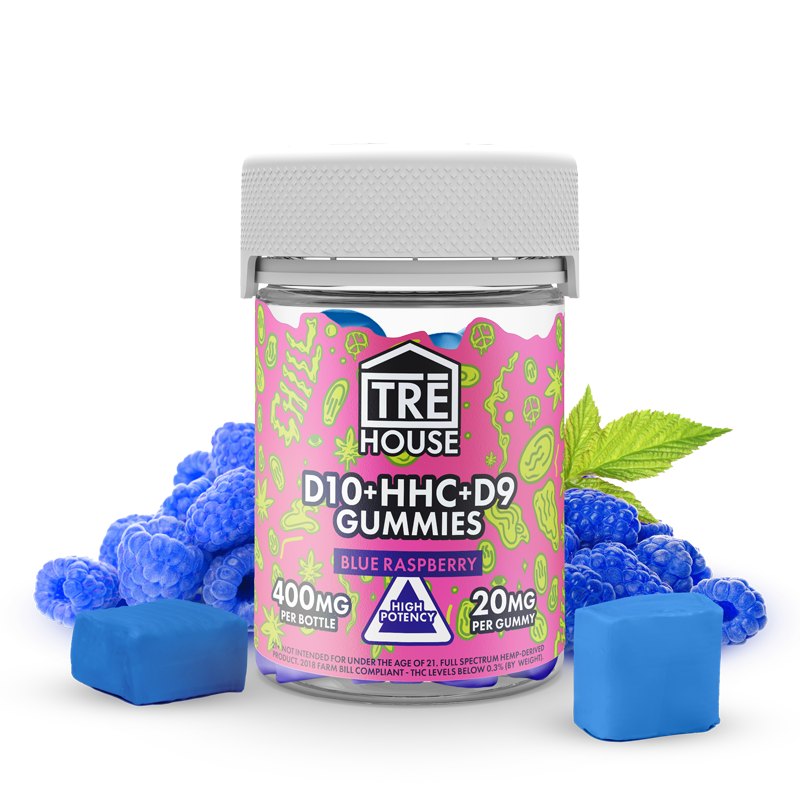 Gummies - Delta 10 w/ HHC & Delta 9 - Blue Raspberry - 20ct - (6 Pack)