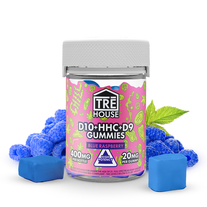 Gummies - Delta 10 w/ HHC & Delta 9 - Blue Raspberry - 20ct - (6 Pack)