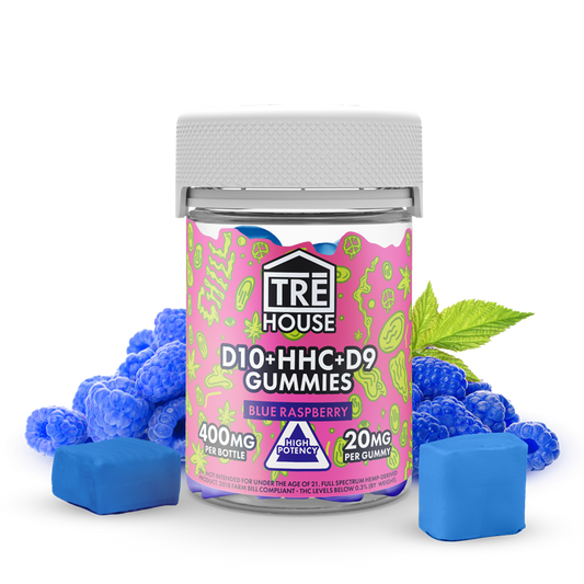 Gummies - Delta 10 w/ HHC & Delta 9 - Blue Raspberry - 20ct - (6 Pack)