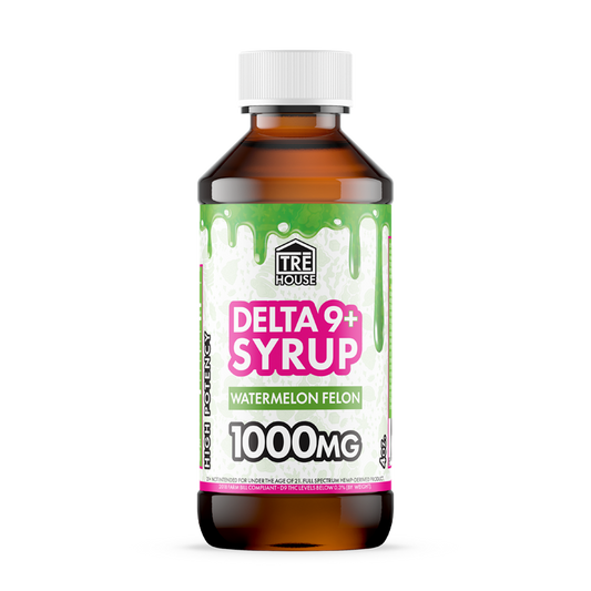 Syrup - Watermelon Felon - 1000mg - Delta 9+ - 4oz - (6 Pack)