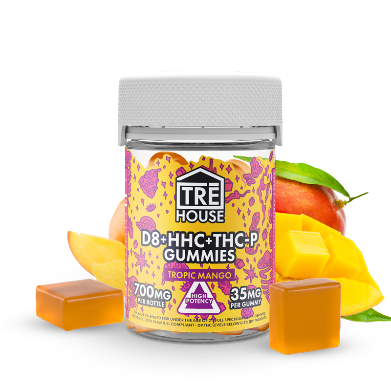 Gummies - Delta 8 w/ HHC & THC-P - Tropic Mango - 20ct - (6 Pack)