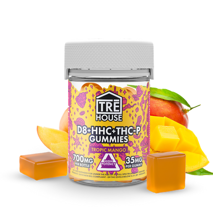 Gummies - Delta 8 w/ HHC & THC-P - Tropic Mango - 20ct - (6 Pack)