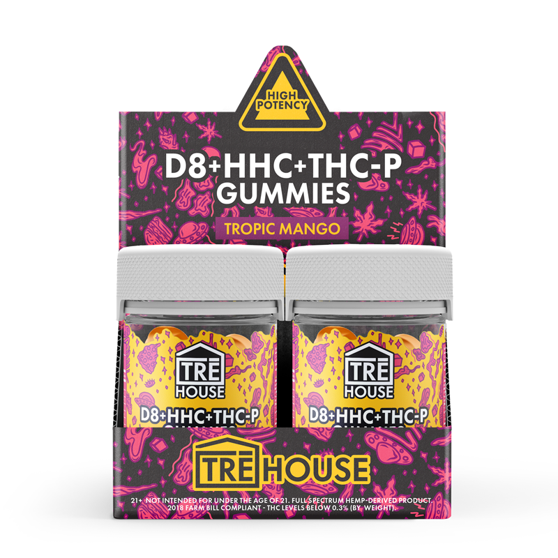 Gummies - Delta 8 w/ HHC & THC-P - Tropic Mango - 20ct - (6 Pack)