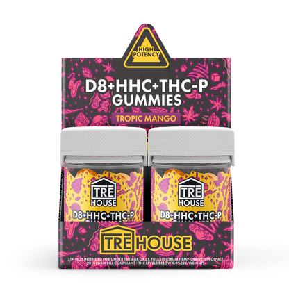 Gummies - Delta 8 w/ HHC & THC-P - Tropic Mango - 20ct - (6 Pack)